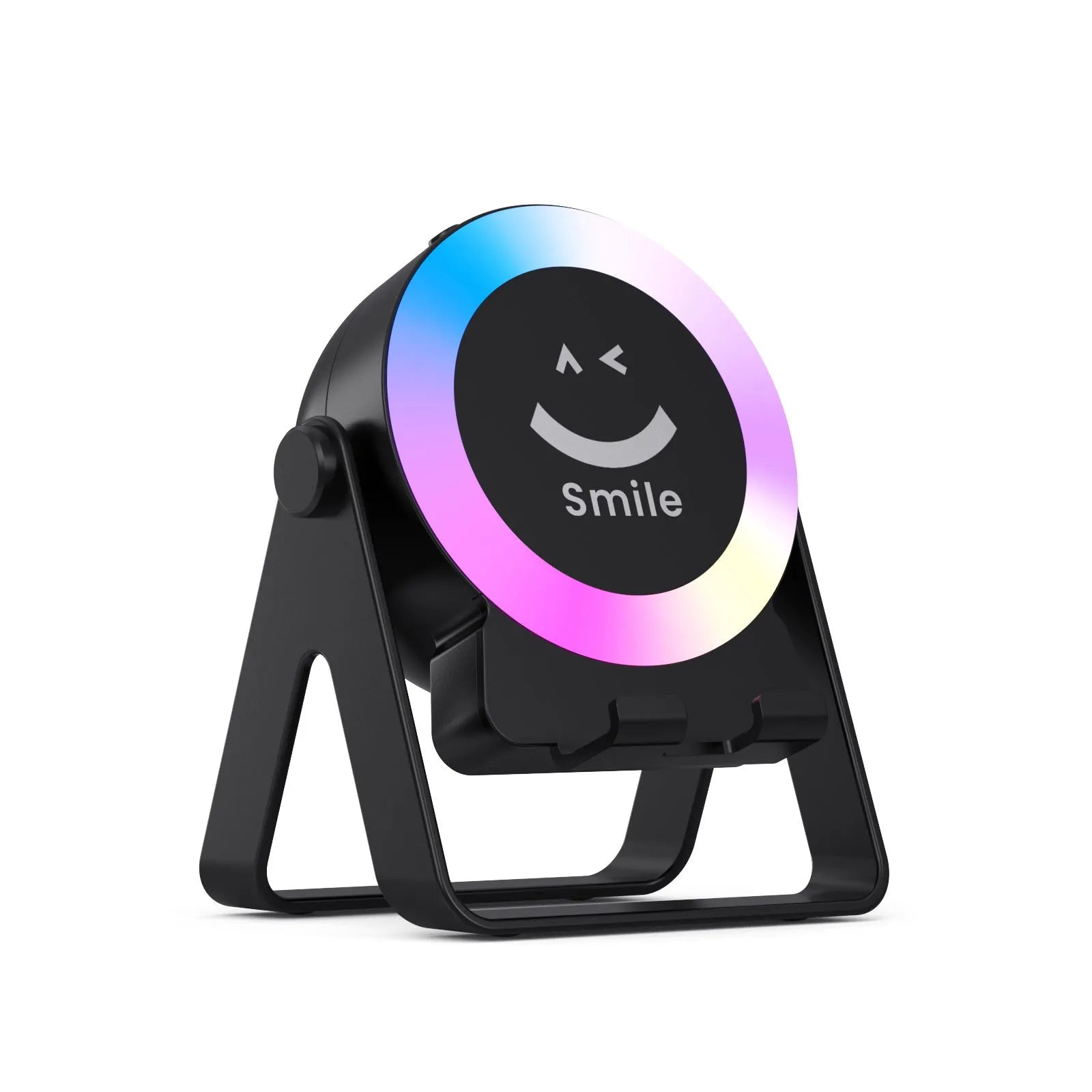 Black and white induction bracket rechargeable Bluetooth speaker with card display slot