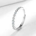 Geometric diamond tail ring with open mouth adjustable design in white gold or yellow gold colour finish