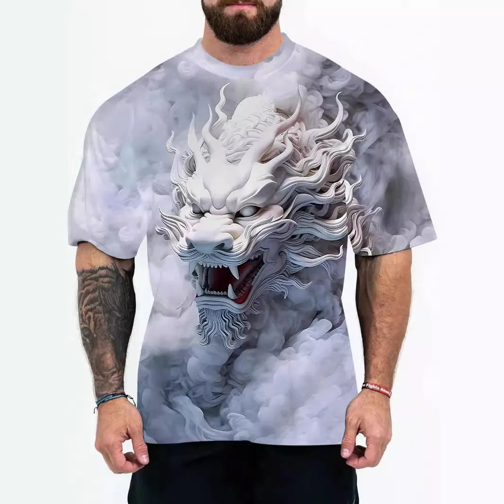 Men's loose fit short sleeve t-shirt with a choice of coloured letters print or eagle head print on front