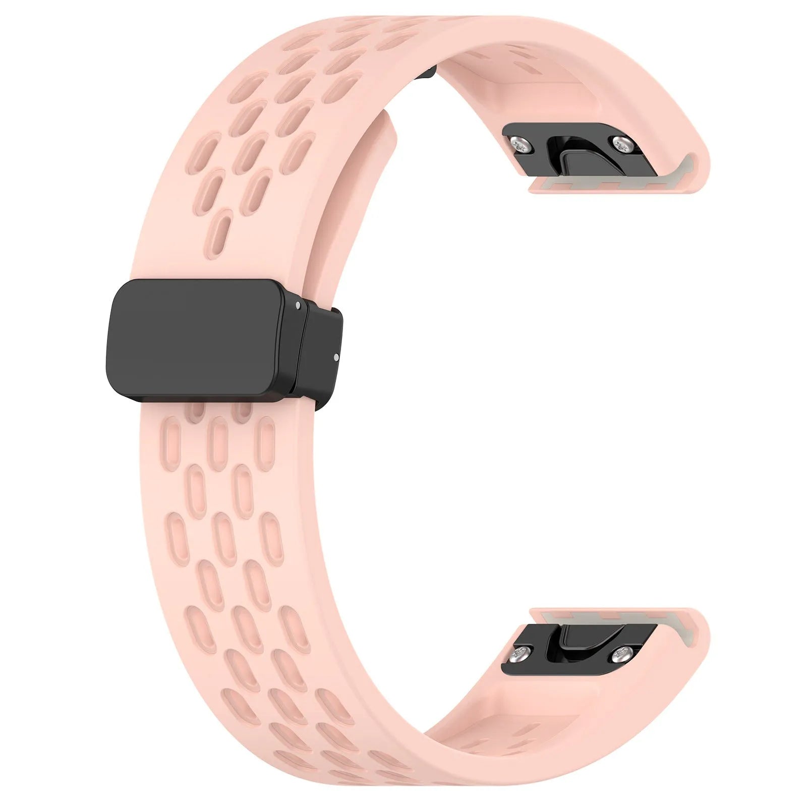 Garmin Fenix quick release replacement watch strap in multiple colours with included screwdriver tool on a white background.