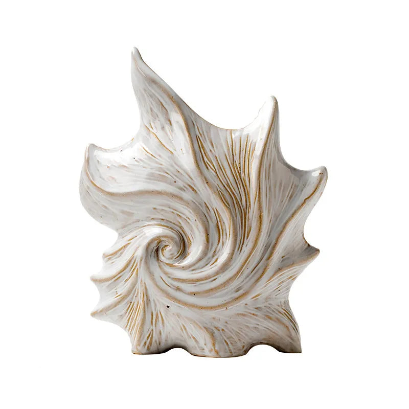 French art ceramic vase with European style design and coloured glaze finish