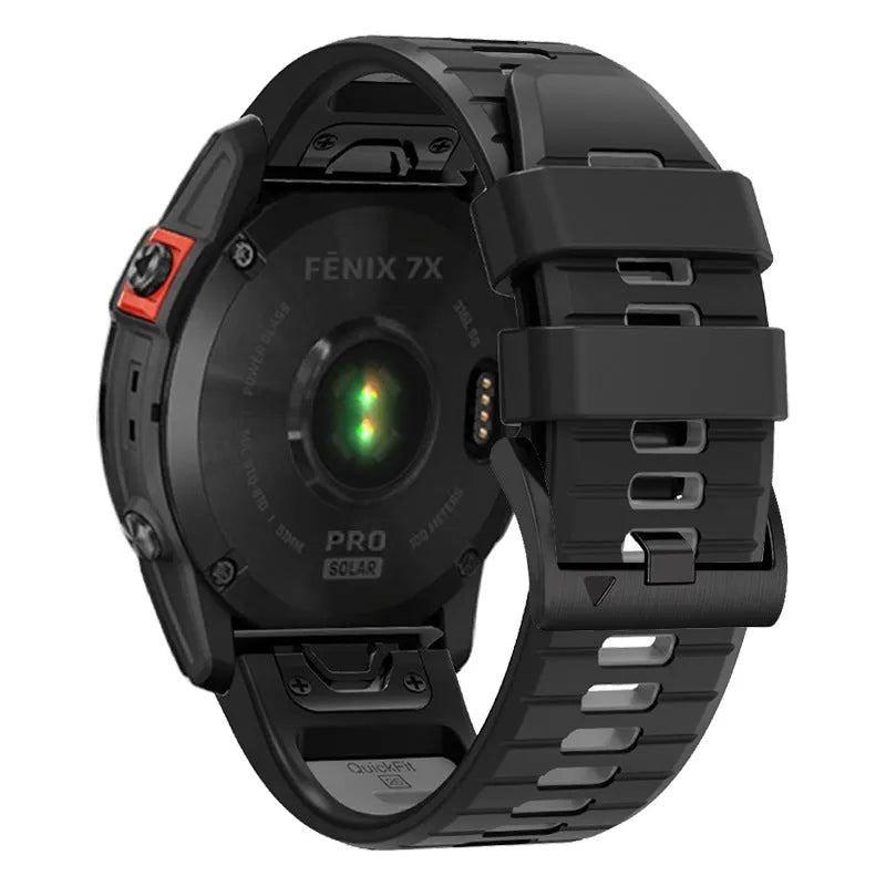 Fenix87pro6 two-colour quick release silicone watch strap for Garmin Fenix
