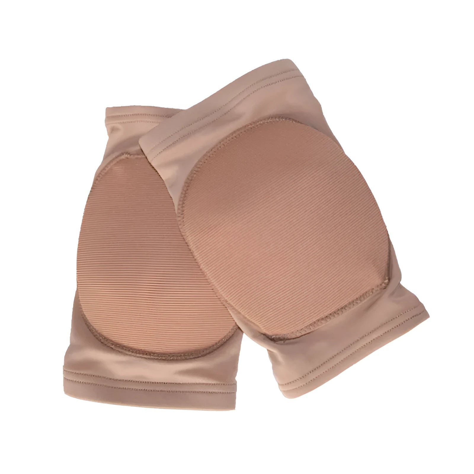Black and skin colour ballet dance knee pads for yoga and exercise in five sizes from XS to XL