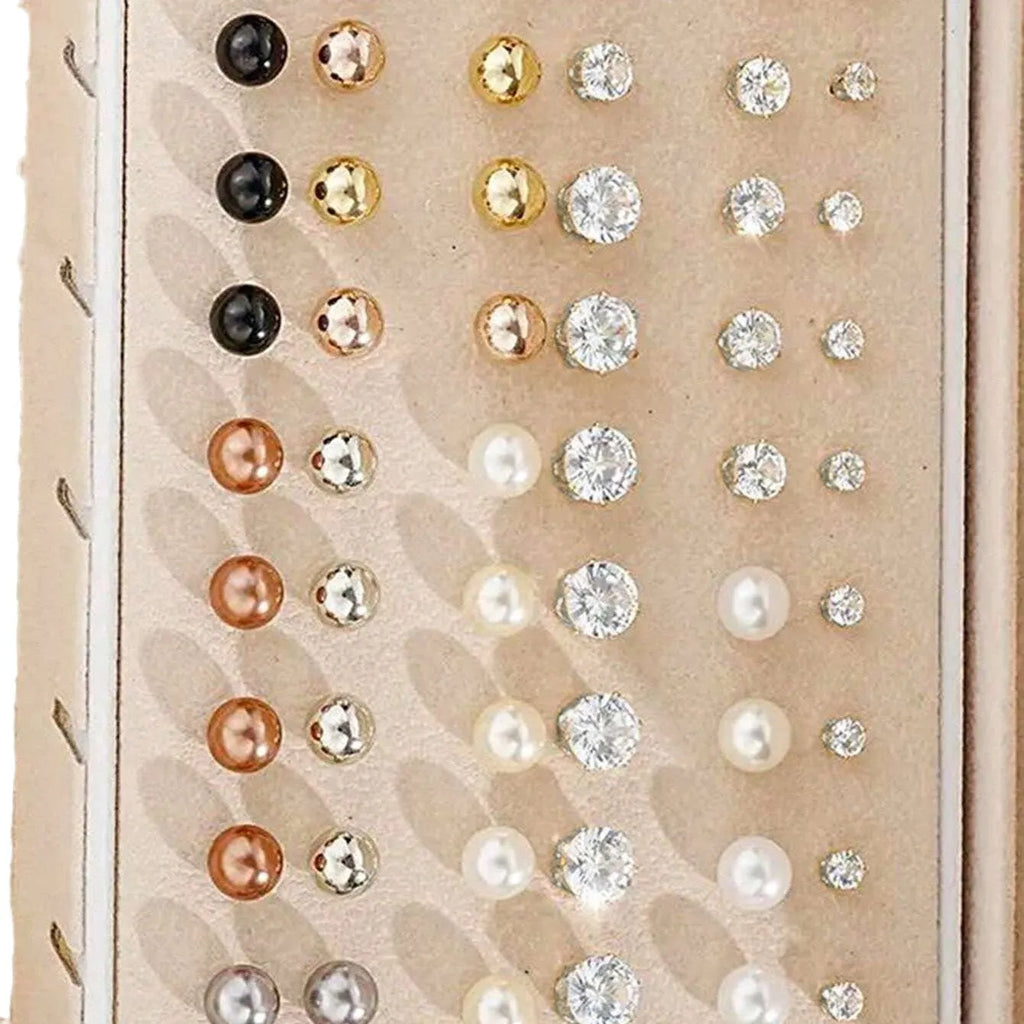 108 gold and yellow geometric alloy earrings with round pearl elements