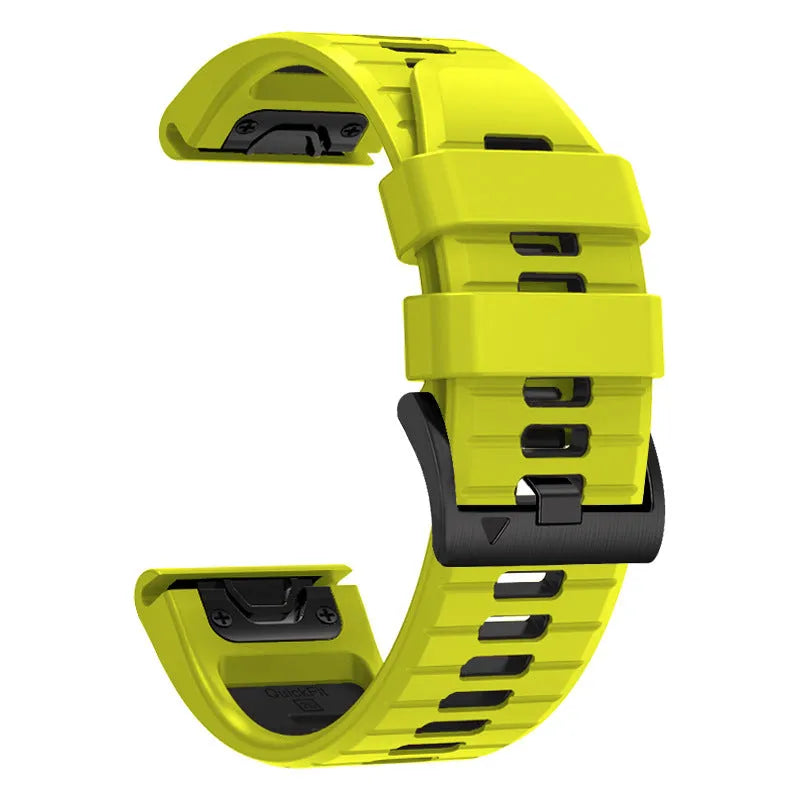 Fenix87pro6 two-colour quick release silicone watch strap for Garmin Fenix
