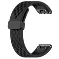 Garmin Fenix quick release replacement watch strap in multiple colours with included screwdriver tool on a white background.