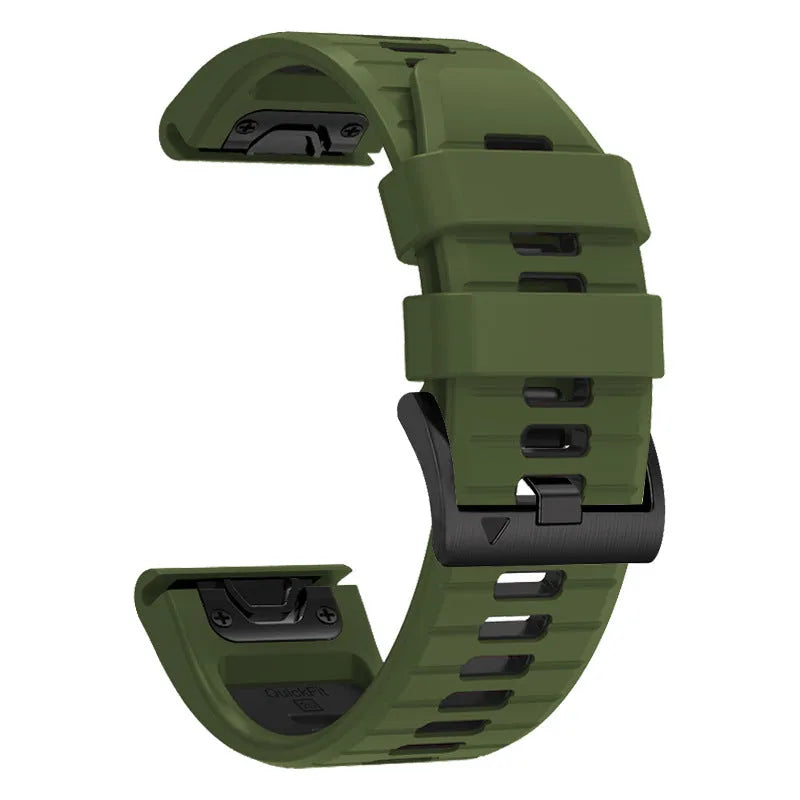 Fenix87pro6 two-colour quick release silicone watch strap for Garmin Fenix
