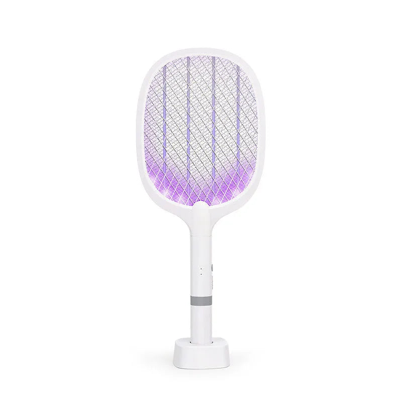 Rechargeable electric mosquito swatter with USB port and ABS plastic housing
