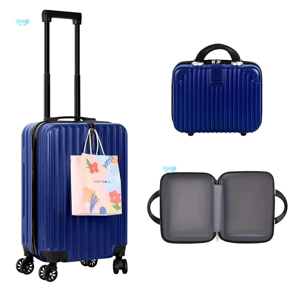 Aluminium alloy luggage and mini box travel set with two trunks and towel