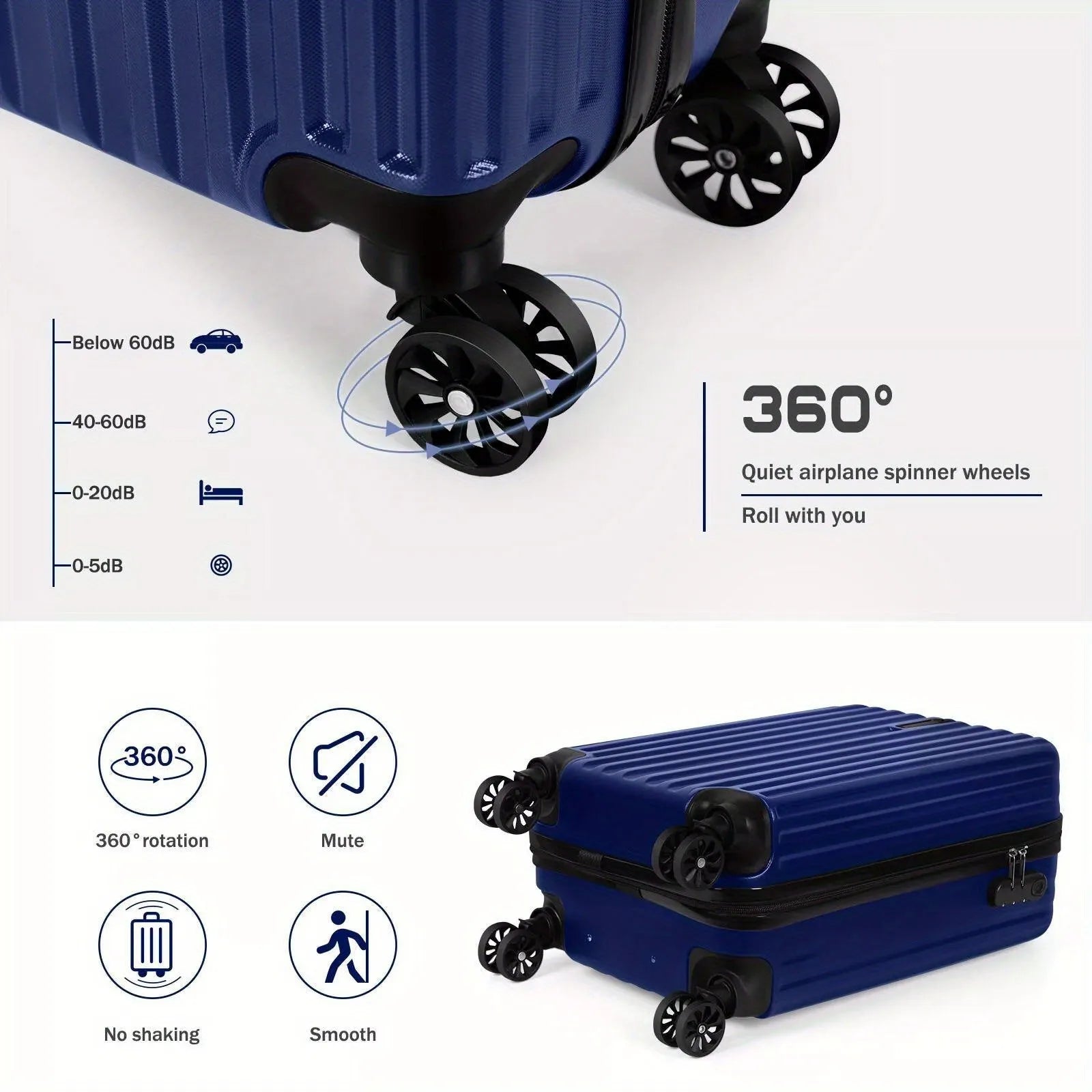 Aluminium alloy luggage and mini box travel set with two trunks and towel