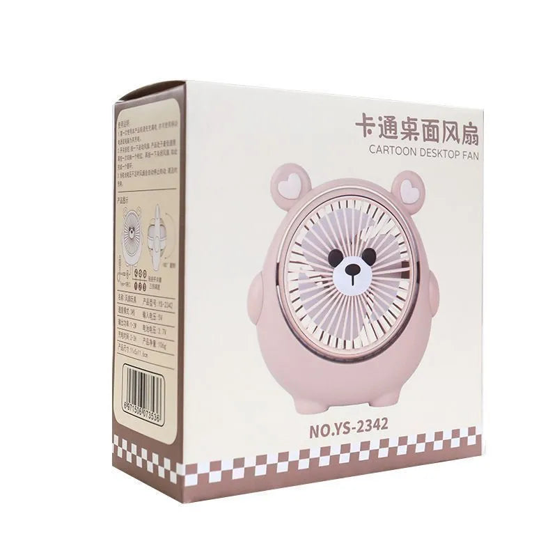 USB-powered desktop electric fan for dogs in one of six colours including bear brown and apricot puppy