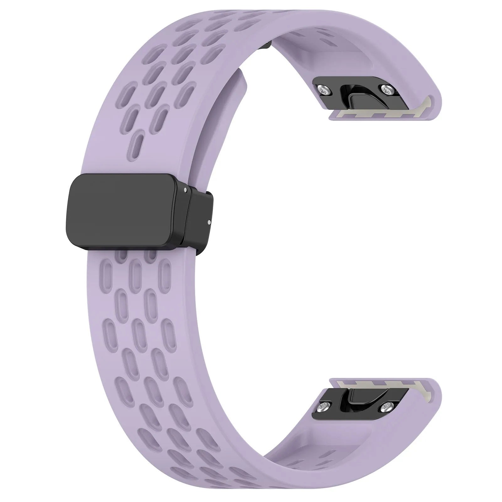 Garmin Fenix quick release replacement watch strap in multiple colours with included screwdriver tool on a white background.