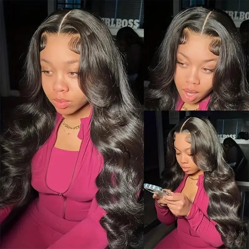 Black lace wig cap with big wave texture made from heat-resistant synthetic fibre