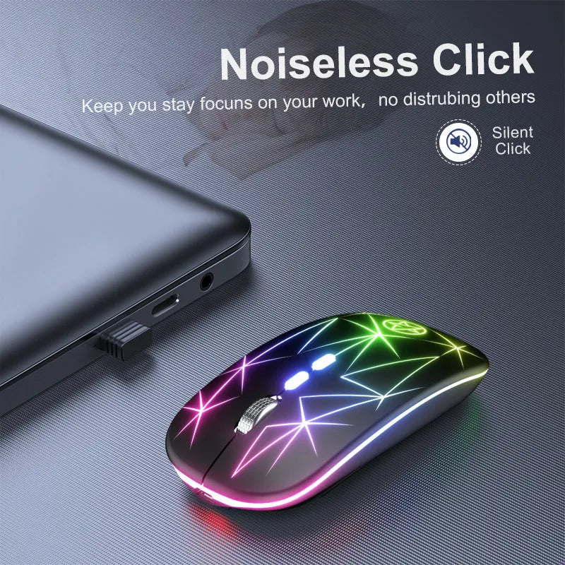 Wireless Bluetooth mouse with metal scroll wheel and programmable buttons in multiple colour options