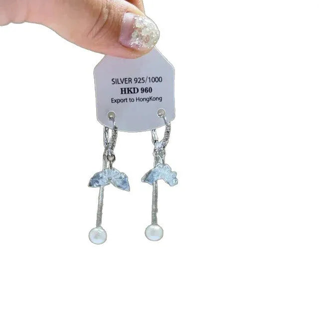 Geometric heart shape women's earrings with rhinestone star and tassel drop design in electroplated alloy
