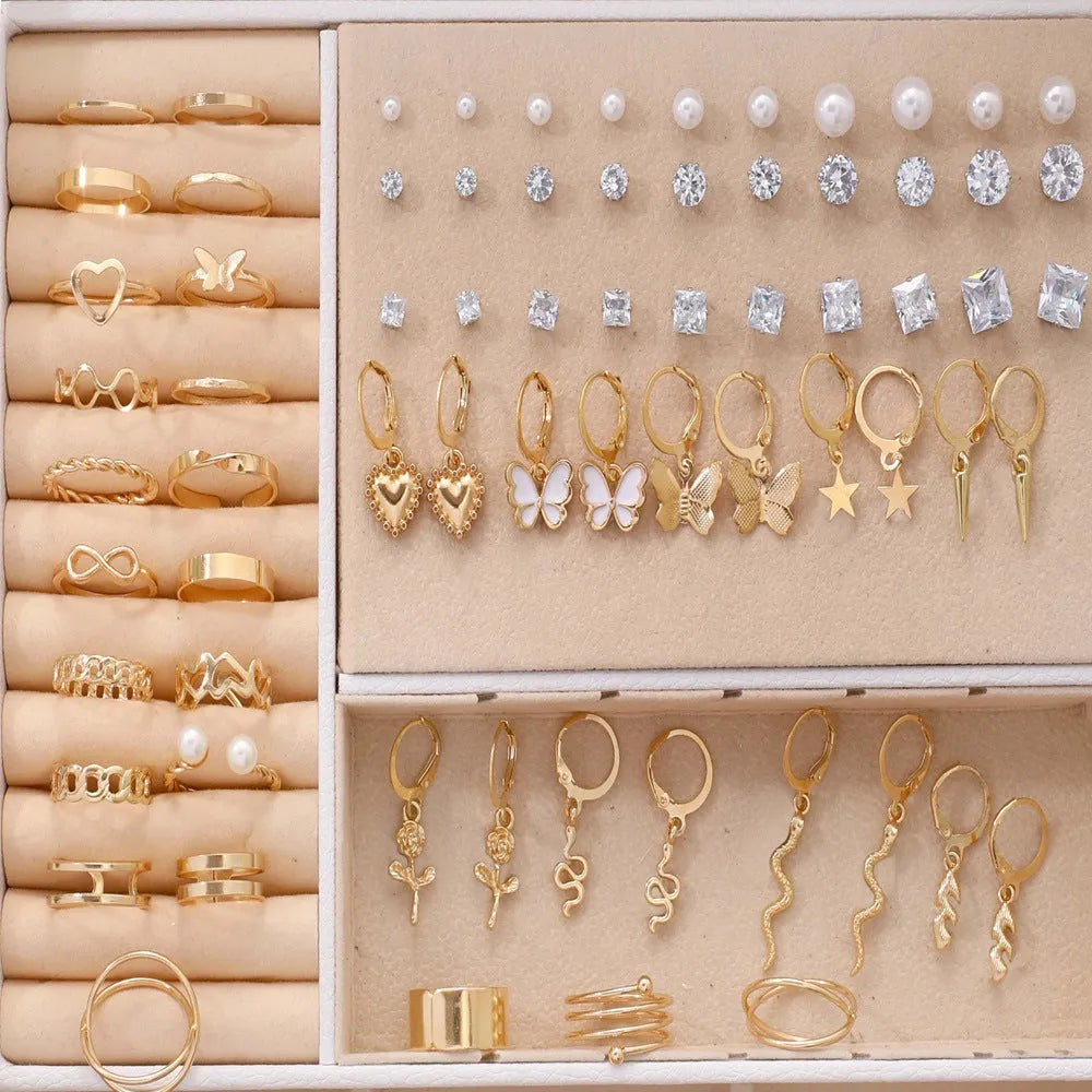 108 gold and yellow geometric alloy earrings with round pearl elements