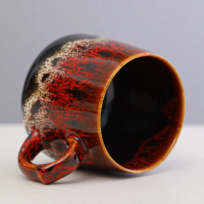 350ml capacity retro style coffee mug cup with 8.5cm height