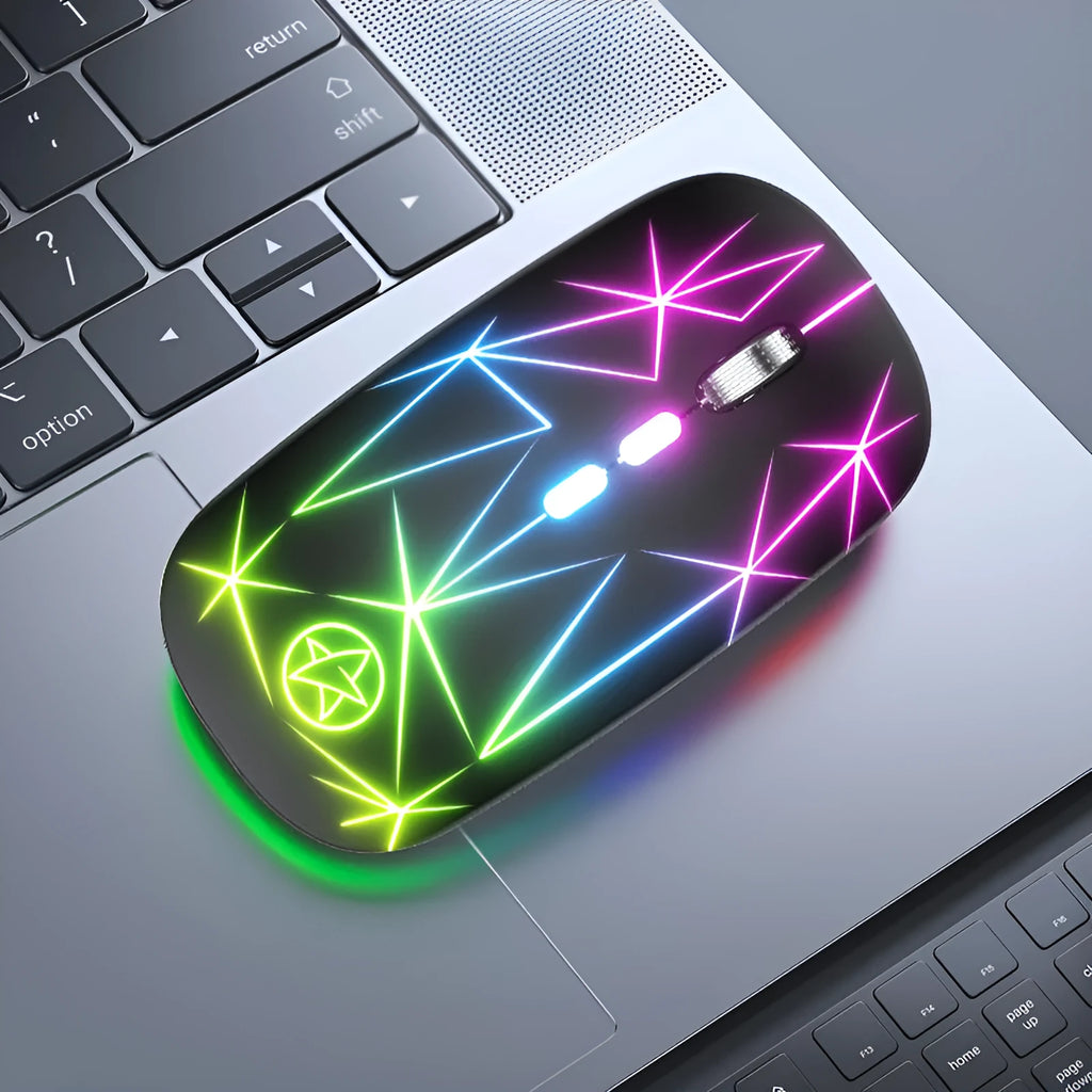 Wireless Bluetooth mouse with metal scroll wheel and programmable buttons in multiple colour options