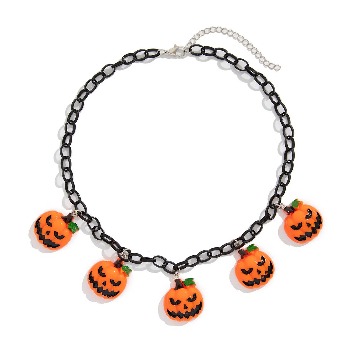 Halloween ghost pumpkin necklace with cartoon pendant in mixed colour 06705