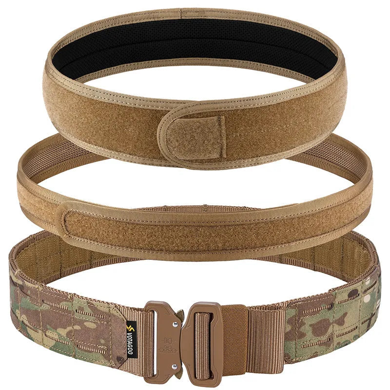 VOTAGOO 2-inch wide tactical belt with alloy quick-release buckle in CP camouflage colour.