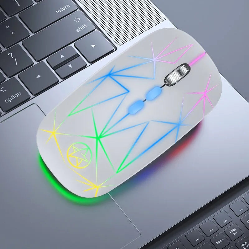 Wireless Bluetooth mouse with metal scroll wheel and programmable buttons in multiple colour options