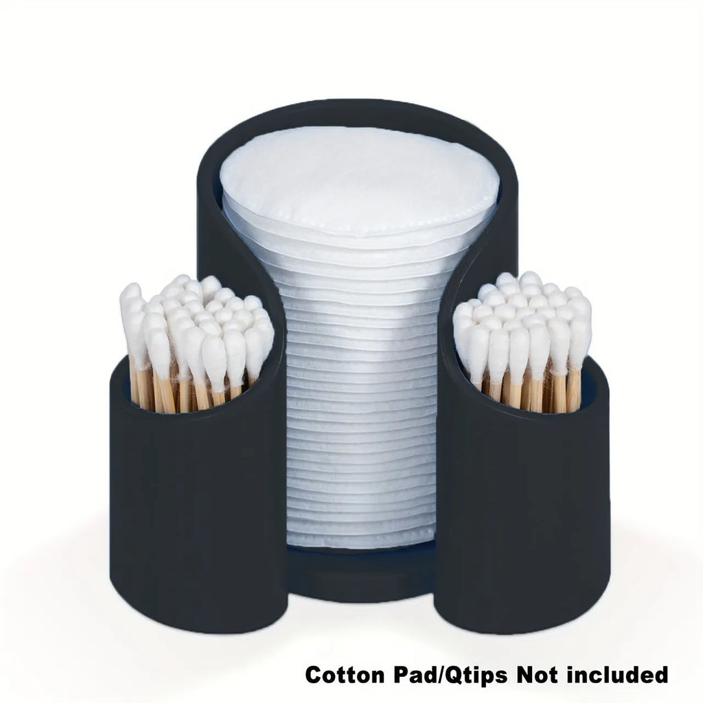 Modern solid colour plastic cotton box for storing dental floss or cotton pads.