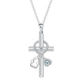 Women's stethoscope necklace with cross pendant made from electroplated copper on cross chain