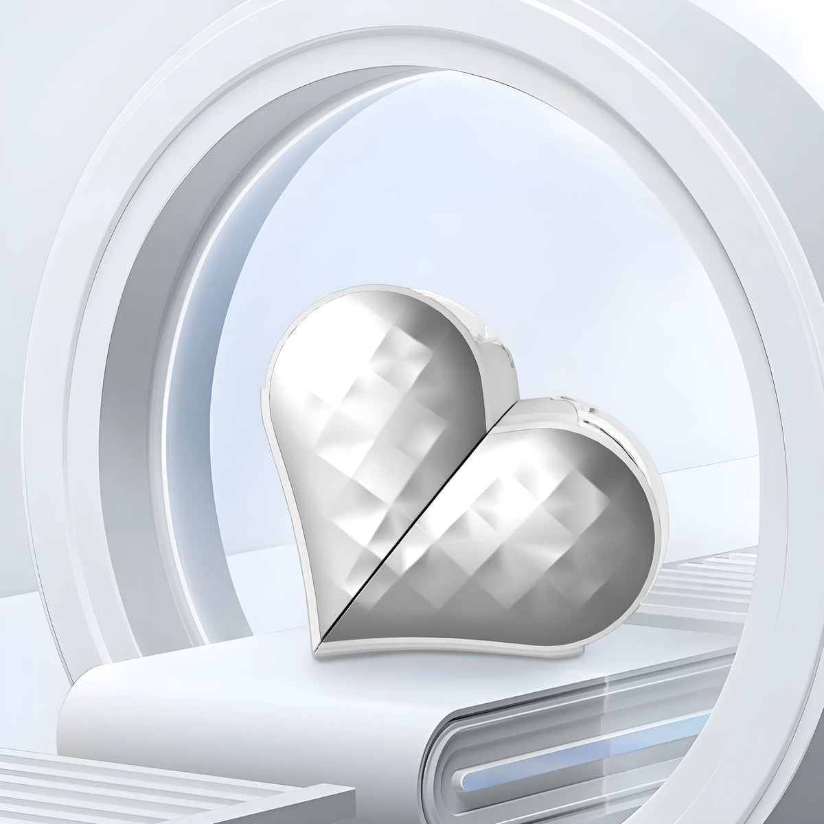 Heart-shaped in-ear wireless Bluetooth headset in white, black or pink with noise reduction and 15 metre range