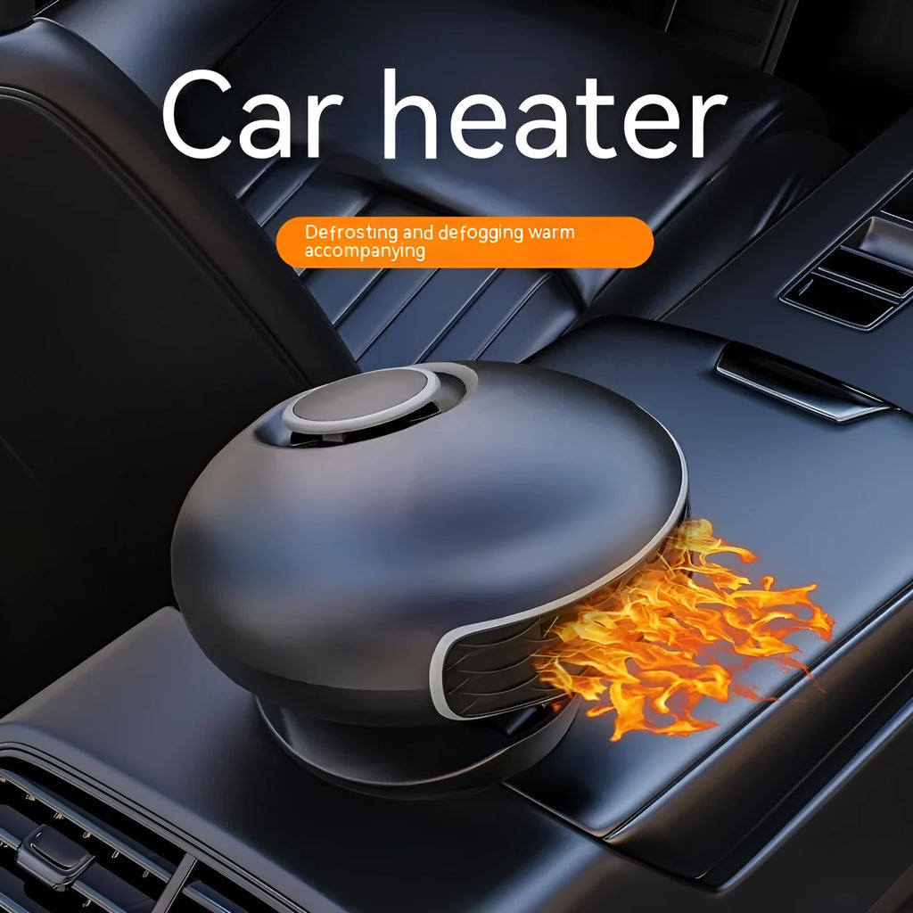 Black car warm air blower heater with cable for 12V 24V vehicle defrosting