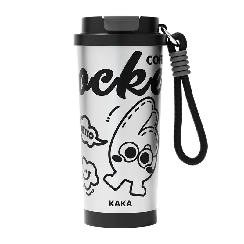 Small 500ml insulated vacuum cup in creative design with colour options