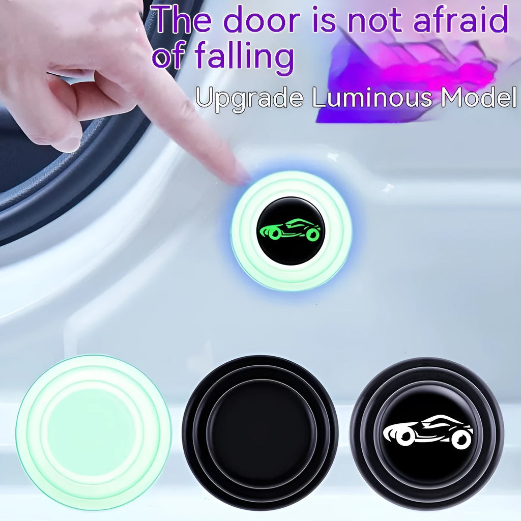 Silicone car door shock pads in black and luminous colours with 20mm thickness for door edge protection