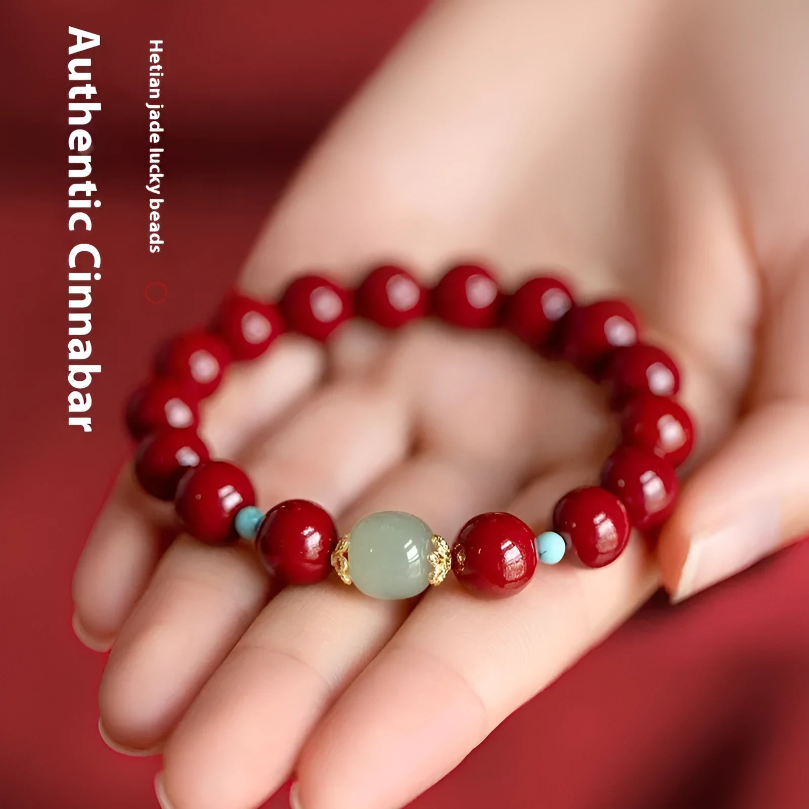 Purple gold sand cinnabar and coated metal bracelet with geometric ellipse beads.