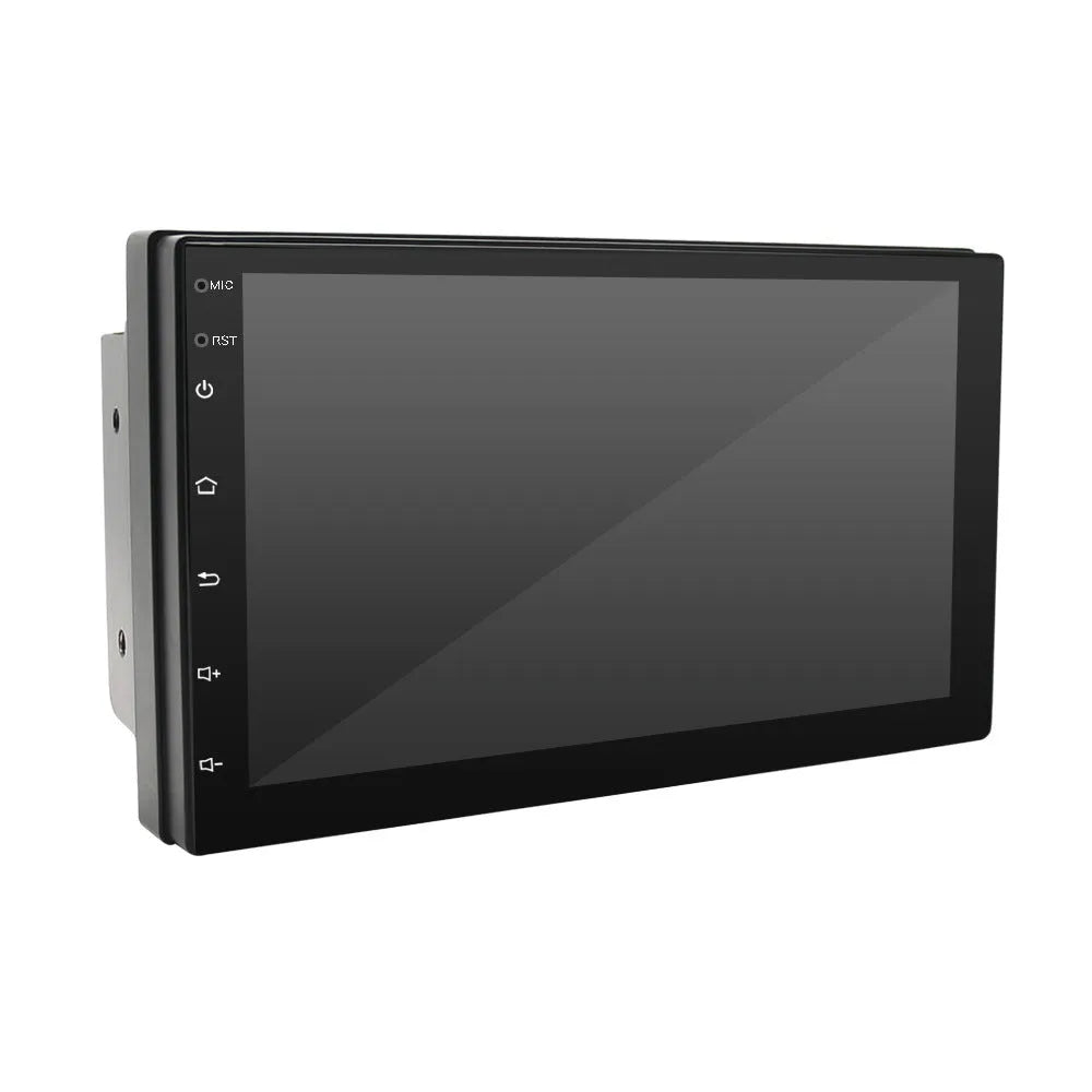 Black universal car MP5 navigation player with 7-inch display for CarPlay and Android Auto