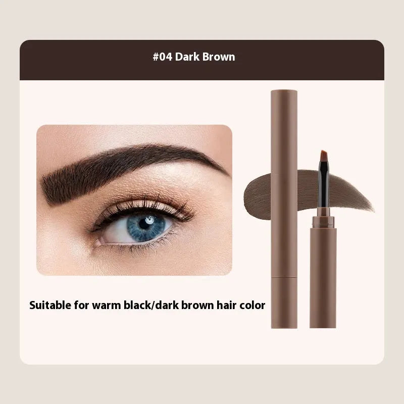 Double-headed eyebrow cream pencil in natural colour shades for universal skin type brow shaping