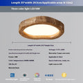 Chinese style wood grain ceiling lamp with circular design and LED lighting