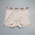 Men's loose-fitting silk shorts in navy blue colour with mid-waist design