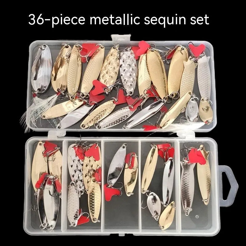 Metal pineapple-shaped fishing lure sequins in gold and silver colours for bait making