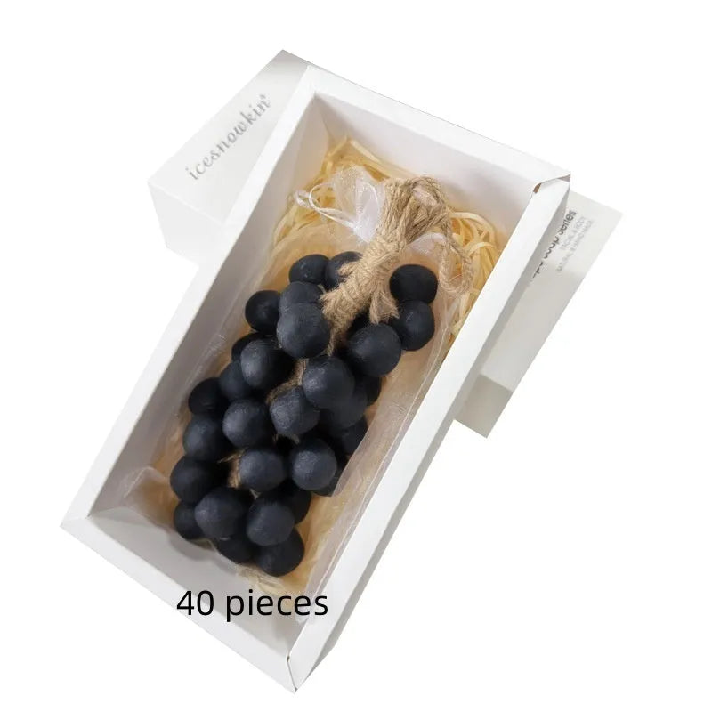 Grape handmade soap bar 120g in packaging with black grape, green grape, purple grape and litchi options