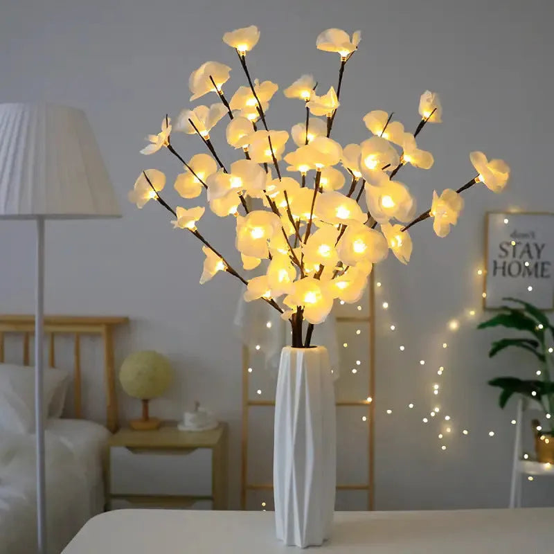 65 cm long LED phalaenopsis orchid branch decorative light with warm white illumination