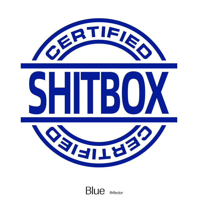 13x12cm vinyl car body sticker shown in selected colour on a vehicle panel.