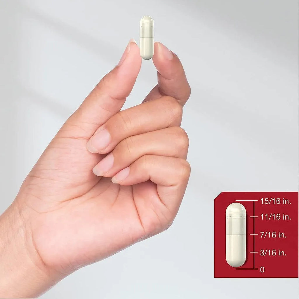 Bottle of apple cider vinegar capsules containing 150 tablets for dietary support