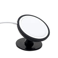 Black plastic magnetic car phone holder shown as an air vent mount and a dashboard base mount.