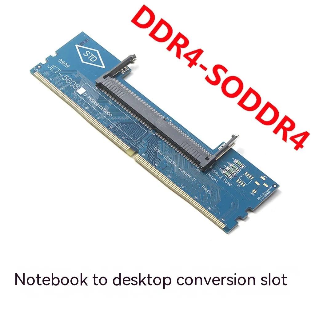 DDR4 laptop to desktop memory adapter card with electrostatic bag for testing laptop RAM on desktop PCs