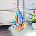 Rainbow electroplated crystal pendant decoration for Christmas tree or garden display with light catching properties