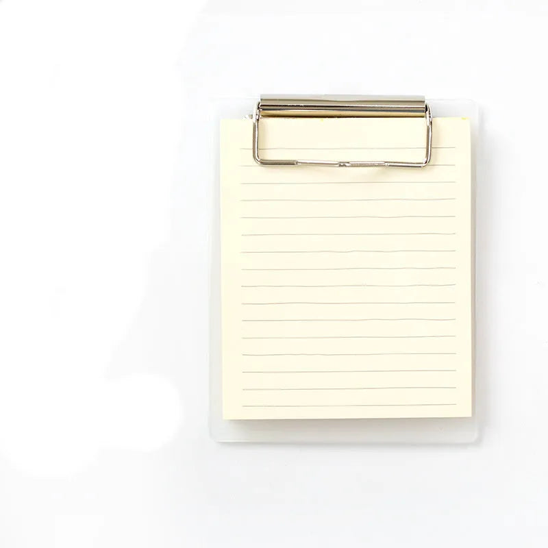 Cowhide colour board sticky note clip with PP board cover, 98x125mm, 50 sheets, tearable notes for students.