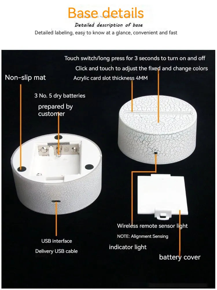 White heart-shaped table lamp with acrylic shade and touch switch on a wooden surface.