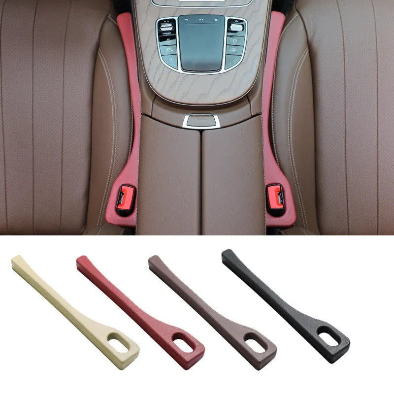 Polyurethane car seat gap filler strips in black, brown, red and beige colours