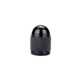 Aluminium alloy mountain bike tyre valve cap in black, blue, gold, silver, and red colour options.