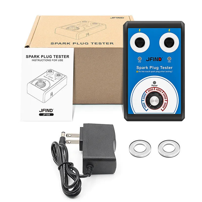 Car spark plug tester kit with dual-standard compatibility for ignition system diagnostics