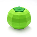 Green natural rubber dog squeaky toy ball for aggressive chewers with beef flavour